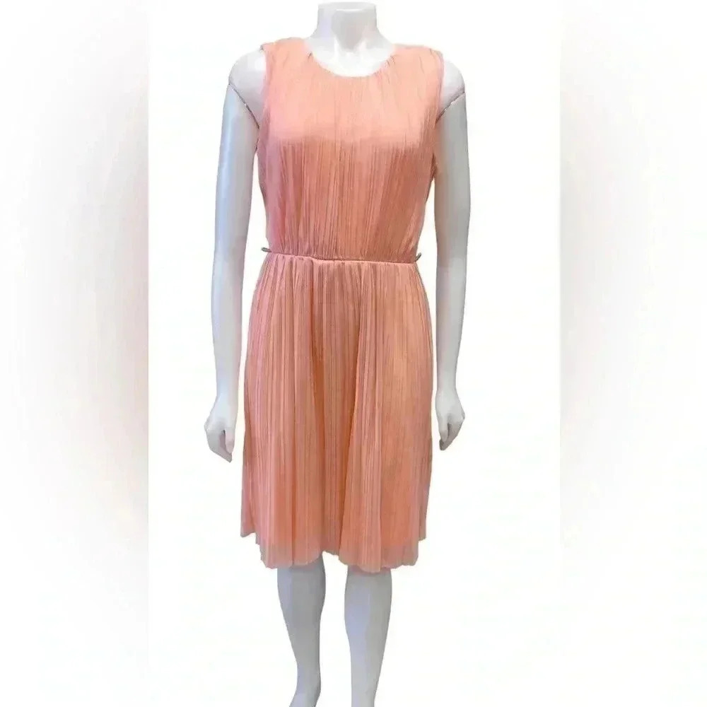 💥HOST  PICK💥 Black Collection Peach Pleated Midi Dress Size Medium